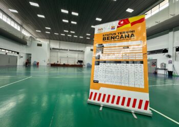 KEADAAN terkini PPS Dewan Masjid Putra Heights selepas pengosongan dibuat hari ini.