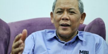 AMINUDDIN Harun ketika ditemui pemberita di Seremban hari ini.