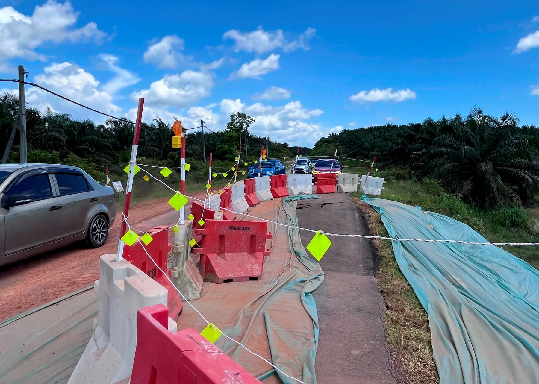Jalan Felda Triang 1 makin mendap