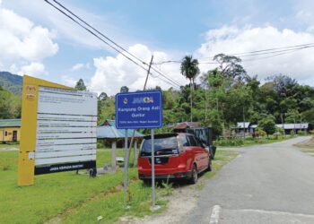 PERKAMPUNGAN Orang Asli Guntur, Batu Kikir, Kuala Pilah yang turut berlakunya penularan penyakit kusta baru-baru ini.