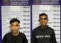 DUA suspek yang ditahan di Jalan Ong Kim Wee, Melaka bersama satu bungkusan plastik mengandungi bahan disyaki dadah jenis methamphetamine.