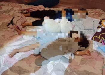 TIGA kanak-kanak PATI warganegara Kemboja yang ditahan JIM Kelantan dalam operasi di Kota Bharu dan Tanah Merah, Kelantan malam tadi.