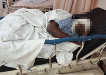PEMANDU lori yang diserang harimau kumbang sehingga cedera di bahagian kepala di Jalan Bukit Tangga menghala Pantai di Seremban petang semalam dilaporkan berada dalam keadaan stabil.-GAMBAR/IHSAN PERHILITAN