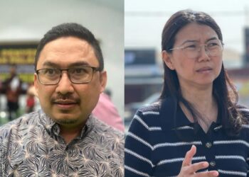 NOR AMIN AHMAD (kiri) dan GAN AY LING