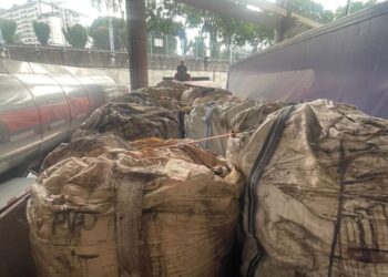 SEBUAH lori yang membawa 10,000 kilogram najis ayam setelah didapati membawa bahan tersebut tanpa permit import Maqis.