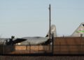 PESAWAT Boeing C-17 milik Tentera Udara AS yang digunakan untuk tujuan pengusiran pendatang mendarat di pangkalan Fort Bliss, Texas.-AGENSI