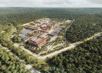 VISUAL 3D penjara yang akan dibina di Saint-Laurent-du-Maroni di Guiana Perancis.-AFP