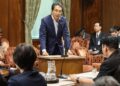 TAKU Eto menjawab soalan mengenai kenyataan kontroversinya ketika mesyuarat Jawatankuasa Belanjawan Dewan Kaunselor di Bangunan Parlimen Jepun di Tokyo.-AFP 