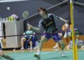CHEN Tang Jie (gambar) dan Chan Wen Tse mara ke separuh akhir Terbuka Taiwan di Arena Taipei, hari ini. -UTUSAN/AMIR KHALID