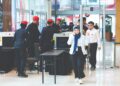 Sistem keselamatan di pintu masuk Pusat Konvensyen Kuala Lumpur yang dipasang bersempena Sidang Kemuncak ASEAN.