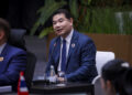 RAFIZI Ramli bercakap pada Sidang Segi Tiga Pertumbuhan Indonesia-Malaysia-Thailand (IMT-GT) ke-16 sempena Sidang Kemuncak ASEAN ke-46 di Pusat Konvesyen Kuala Lumpur (KLCC) baru-baru ini. - UTUSAN/MUHAMAD IQBAL ROSLI