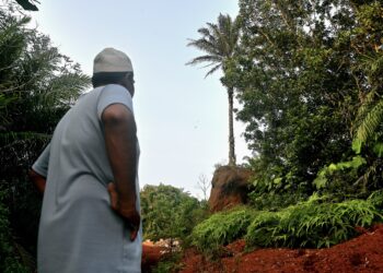 KESAN peninggalan perlombongan bauksit di Felda Bukit Goh di Kuantan, Pahang. – UTUSAN/SHAIKH AHMAD RAZIF