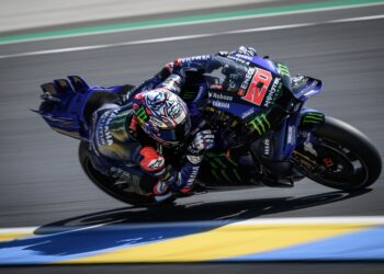 PELUMBA Yamaha, Fabio Quartararo berjaya menempah petak pertama dalam GP Perancis, minggu lalu. - AFP