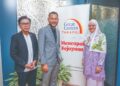 SHAHRUL Azlan Shahriman (tengah), Ketua MySalam Great Eastern Takaful Berhad, Syuhaib Ithnin (kiri) dan Ketua Pemasaran Great Estern Takaful Berhad, Rashida Mior Ahmad Darwish (kanan) di Menara Great Eastern, Kuala Lumpur. – UTUSAN/ISKANDAR ISHAK