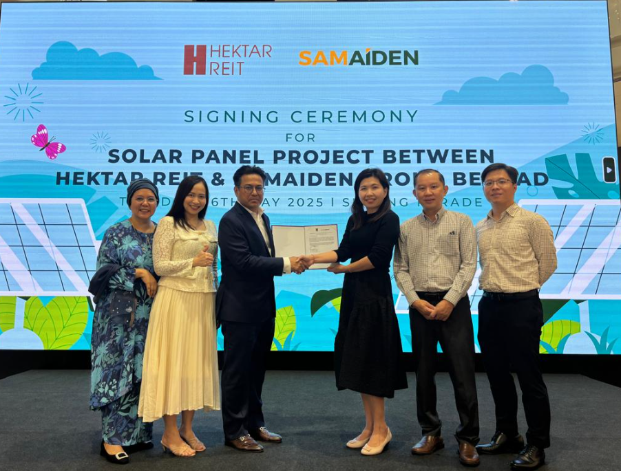 Hektar REIT, Samaiden perkenal inisiatif kemampanan melalui tenaga solar