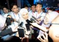NURUL IZZAH Anwar ditemui media selepas diumumkan memenangi jawatan Timbalan Presiden PKR sempena Kongres Nasional Keadilan di Pusat Konvensyen Antarabangsa Persada Johor, Johor Bahru.
