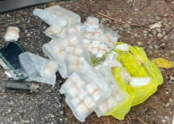 LOKASI nahas membabitkan seorang penunggang motosikal yang dipercayai pengedar dadah di Lebuh AMJ, Paya Rumput, Melaka.