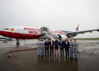 MALAYSIA Airlines memperkenalkan ‘livery’ atau visual bertemakan Manchester United