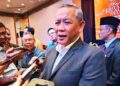 AMINUDDIN Harun ketika ditemui pemberita pada Majlis Anugerah Kebitaraan Akademik Sijil Pelajaran Malaysia (SPM) 2024 Negeri Sembilan di Seremban hari ini.-UTUSAN/NOR AINNA HAMZAH.