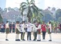 BATALION Pertama Rejimen Askar Melayu Diraja (1 RAMD) melaksanakan Istiadat Pertukaran Pengawal Istana Negara Siri 1/25 dalam satu majlis penuh adat istiadat ketenteraan di perkarangan Dataran Pintu Masuk Utama, Istana Negara. FACEBOOK 1 RAMD