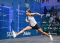 S. Sivasangari mara ke suku akhir selepas mengetepikan Amanda Sobhy pada Kejohanan Dunia 2025 di Chicago, Amerika Syarikat, semalam. - IHSAN PSA SQUASH