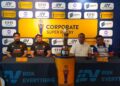 PENGURUS pasukan Muamalat Bullets dan Majlis Bandaraya Diraja Klang (MDBK) Royal Town Warriors pada sidang akhbar khas sempena perlawanan final  Corporate Super Rugby (CSR) 2025
