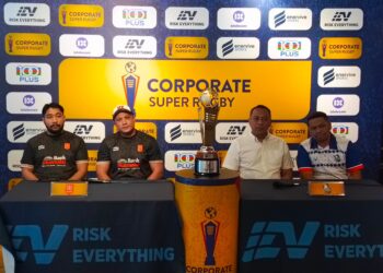 PENGURUS pasukan Muamalat Bullets dan Majlis Bandaraya Diraja Klang (MDBK) Royal Town Warriors pada sidang akhbar khas sempena perlawanan final  Corporate Super Rugby (CSR) 2025