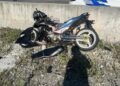 KEADAAN otosikal yang terbabit kemalangan di Jalan Sepang - Labu Lanjut, pagi tadi yang mengorbankan seorang Pembonceng motosikal.