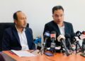 NIK Zarith Nik Moustpha (kanan) dan Mohd. Haijan Omar dalam sidang akhbar di pejabat guaman mereka di Kajang, Selangor, semalam.