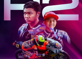 HAKIM Danish terus konsisten dengan mencatat keputusan podium ketiganya dalam perlumbaan Piala RedBull MotoGP Rookies di Litar Le Mans, Perancis, hari ini. - Ihsan FB ZK Racing