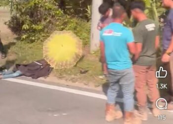 TANGKAP layar kejadian kemalangan maut yang dikongsikan oleh pengguna laman sosial di jalan Banggol Che Wan, Meranti, Pasir Mas, Kelantan semalam.
