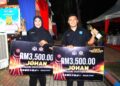 ASMAH Sulaiman dan Mohamad Norshah Ezwan Yusoh memenangi APBN sempena Sambutan Hari Belia Negara Peringkat Negeri 2025 di Taman Rekreasi Bukit Serindit, Melaka. - UTUSAN/AMRAN MULUP