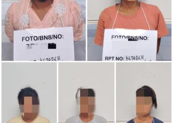 SEBAHAGIAN PATI yang ditahan oleh Batalion 8 PGA semasa serbuan di Ketereh, Kota Bharu, Kelantan semalam-IHSAN PGA