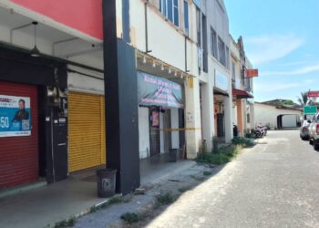 LOKASI premis mangsa yang disimbah asid di Pekan Beris Kubor Besar, Bachok, Kelantan. - UTUSAN/ ROHANA MOHD. NAWI