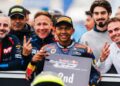 Hakim Danish Ramli muncul sebagai naib juara pada pusingan kedua Piala RedBull MotoGP Rookies di Litar Le Mans, Perancis, hari ini.