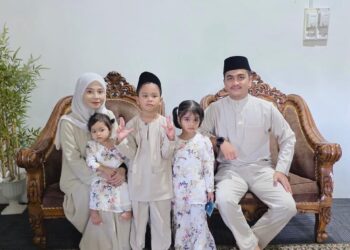 GAMBAR keluarga Syed Isfan Syed Mohamad, yang parah dalam nahas membabitkan kenderaan pasukan FRU dan sebuah lori muatan batu di Jalan Sungai Manik-Sungai Lampam, Teluk Intan kelmarin. - UTUSAN