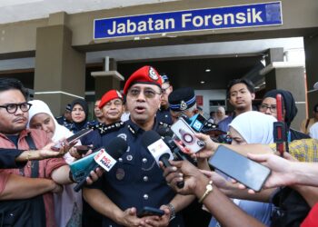NOOR Hisam Nordin ditemui pemberita di Unit Forensik Hospital Teluk Intan hari ini. - UTUSAN/MUHAMAD NAZREEN SYAH MUSTHAFA