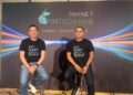 GARY Yeoh (kiri) dan Farhan Ahmad ketika sidang media selepas Majlis Pelancaran Hab Fintech PayNet di sini, hari ini. UTUSAN/SABRINA ZULKIFLI