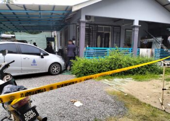 LOKASI kejadian bapa menikam anaknya di Kampung Banggol Che Dol Pasir Mas, Kelantan. - UTUSAN/ROHANA ISMAIL