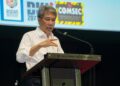 MOHAMAD Hasan berucap sempena Majlis Perasmian Penutupan Latih Amal Keselamatan Negara Kepengerusian ASEAN 2025 di Pusat Konvensyen Kuala Lumpur hari ini. - UTUSAN/ISKANDAR ISHAK