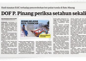KERATAN laporan Utusan Malaysia hari ini.
