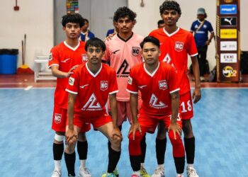 NILAI City hanya diwakili lima pemain ketika berdepan Kelantan FT, dalam aksi MPFL Divisyen 2, kelmarin.-IHSAN FAM