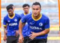WAN Zack ketika menjalani latihan bersama skuad Penang FC.- IHSAN PENANG FC