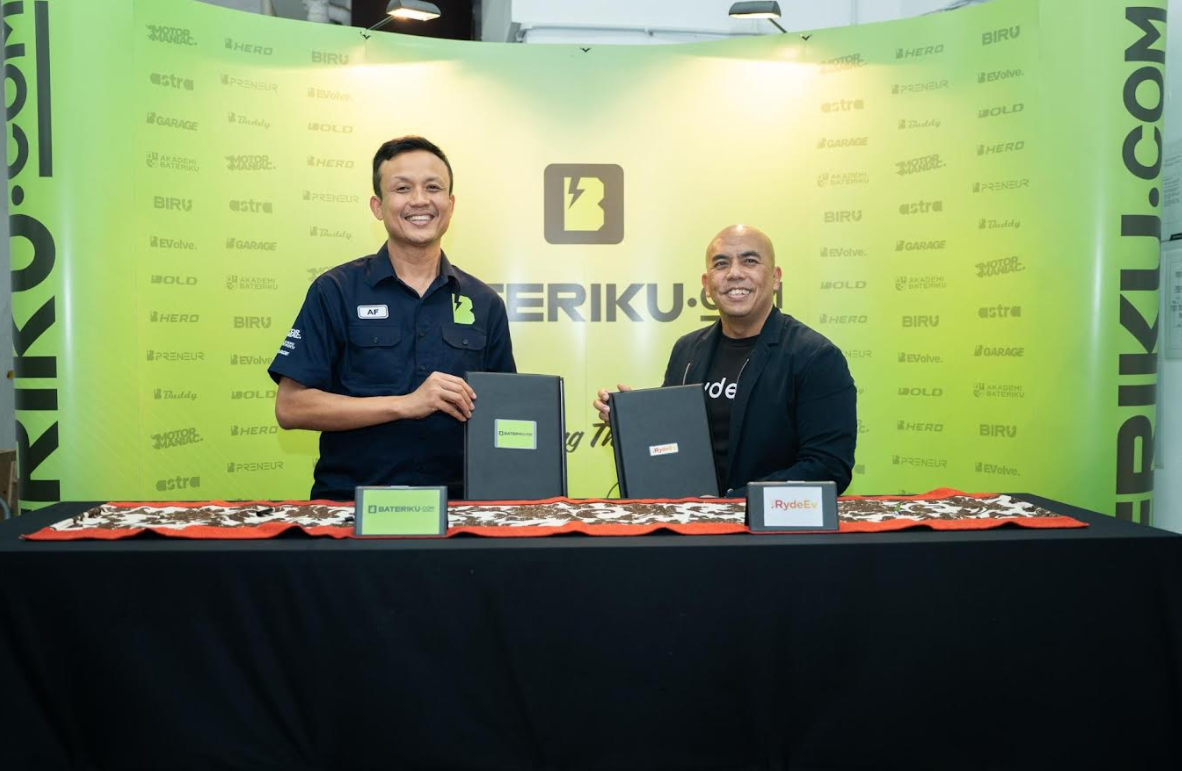 Bateriku, RYDE EV jalin kerjasama percepat mobiliti elektrik