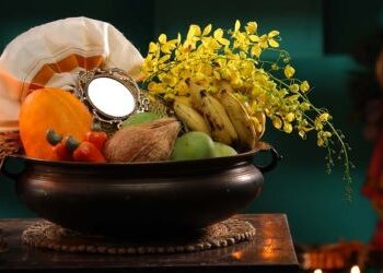 PERSIAPAN Vishukani sempena sambutan Vishu tidak lengkap tanpa bunga kanikonna.