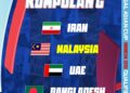 SKUAD futsal lelaki kebangsaan akan mengharungi Kumpulan G bagi kelayakan Piala Asia Futsal 2026.