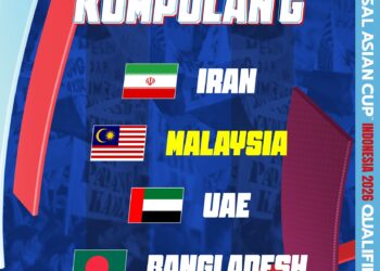 SKUAD Futsal lelaki kebangsaan akan mengharungi Kumpulan G Kelayakan Piala Asia Futsal 2026.