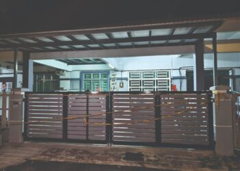 LOKASI tragedi di Taman Rambai Mutiara, Bukit Rambai, Melaka. 
– UTUSAN/AMRAN ALI