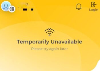 TANGKAP layar gangguan aplikasi Maybank2U.