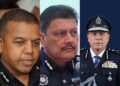 AYOB Khan Mydin Pitchay (dari kiri), Azmi Abu Kassim serta Mohd. Khalid Ismail.
